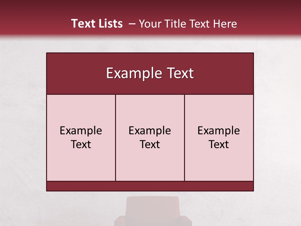 A Red Chair In A Room With A Clock On The Wall PowerPoint Template