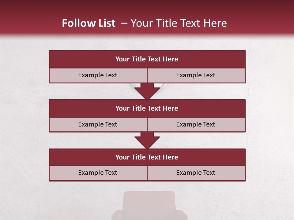 A Red Chair In A Room With A Clock On The Wall PowerPoint Template