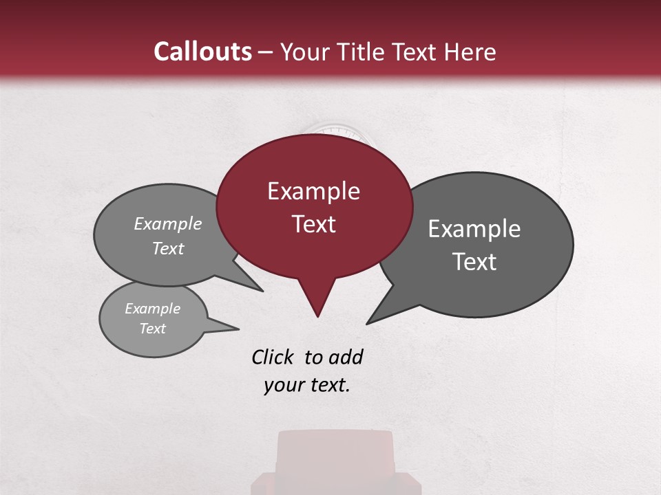 A Red Chair In A Room With A Clock On The Wall PowerPoint Template