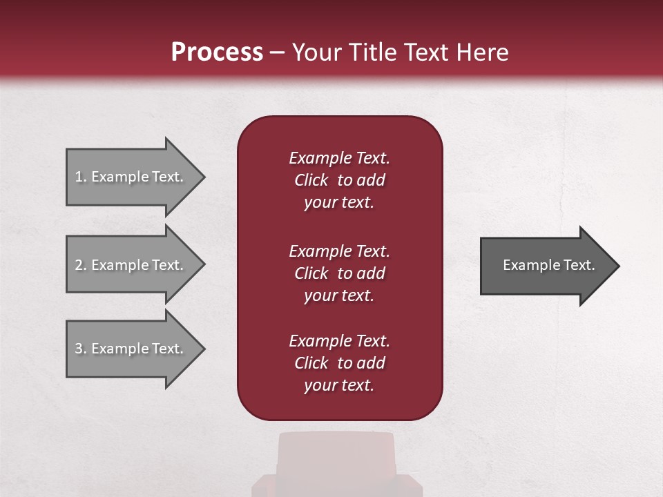 A Red Chair In A Room With A Clock On The Wall PowerPoint Template