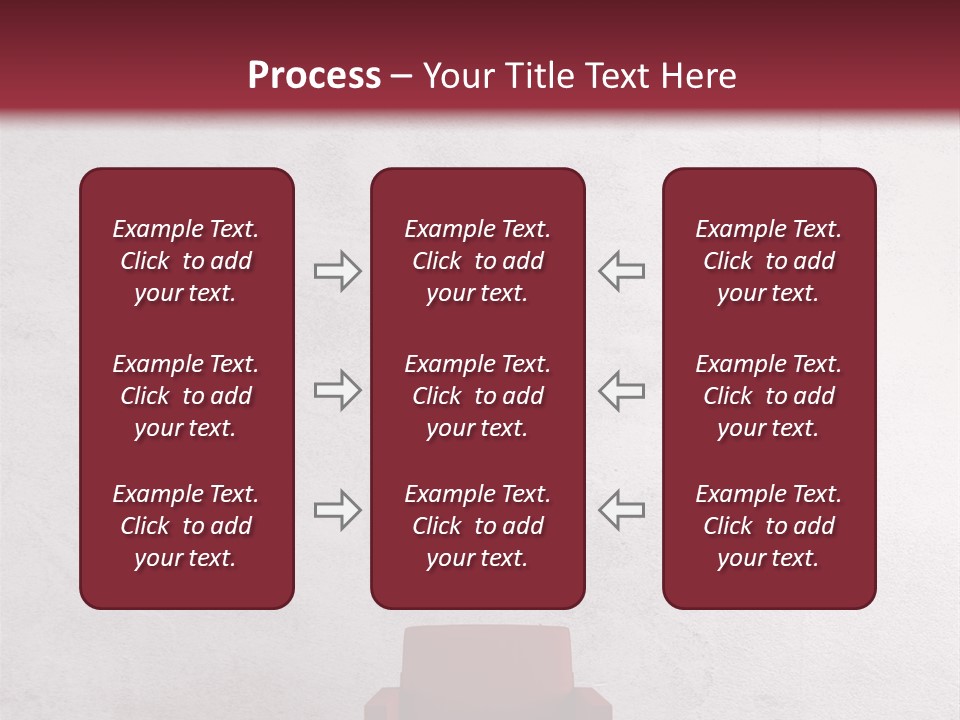 A Red Chair In A Room With A Clock On The Wall PowerPoint Template