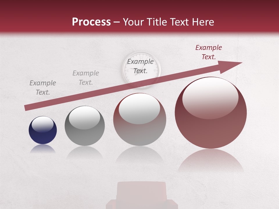 A Red Chair In A Room With A Clock On The Wall PowerPoint Template