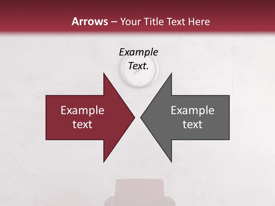 A Red Chair In A Room With A Clock On The Wall PowerPoint Template