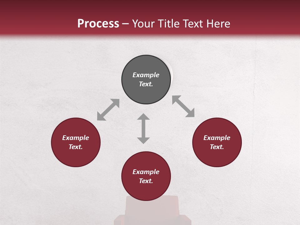 A Red Chair In A Room With A Clock On The Wall PowerPoint Template