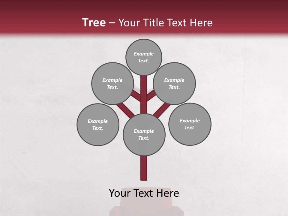 A Red Chair In A Room With A Clock On The Wall PowerPoint Template