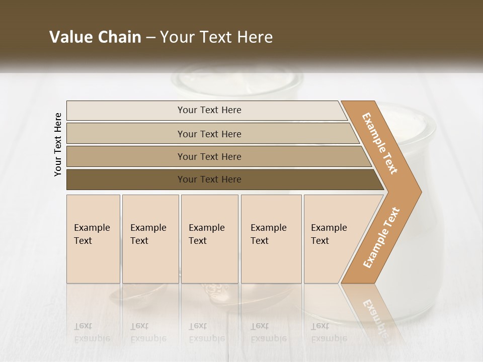Two Jars Of Yogurt And A Spoon On A White Table PowerPoint Template