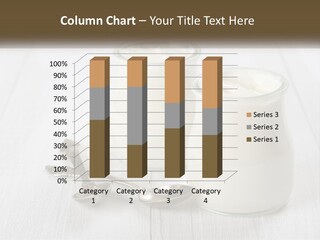 Two Jars Of Yogurt And A Spoon On A White Table PowerPoint Template