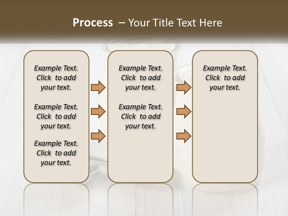 Two Jars Of Yogurt And A Spoon On A White Table PowerPoint Template