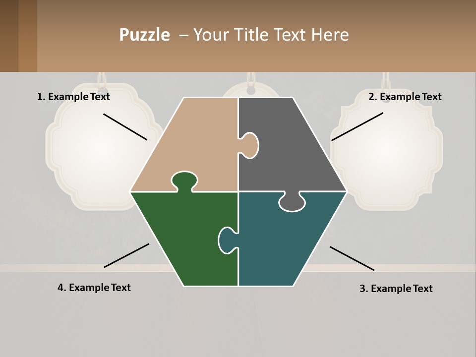 A Set Of Three Hanging Tags On A Wall PowerPoint Template