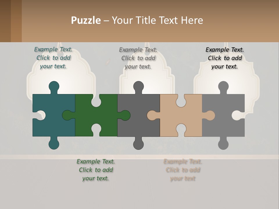 A Set Of Three Hanging Tags On A Wall PowerPoint Template