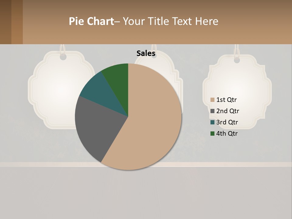 A Set Of Three Hanging Tags On A Wall PowerPoint Template