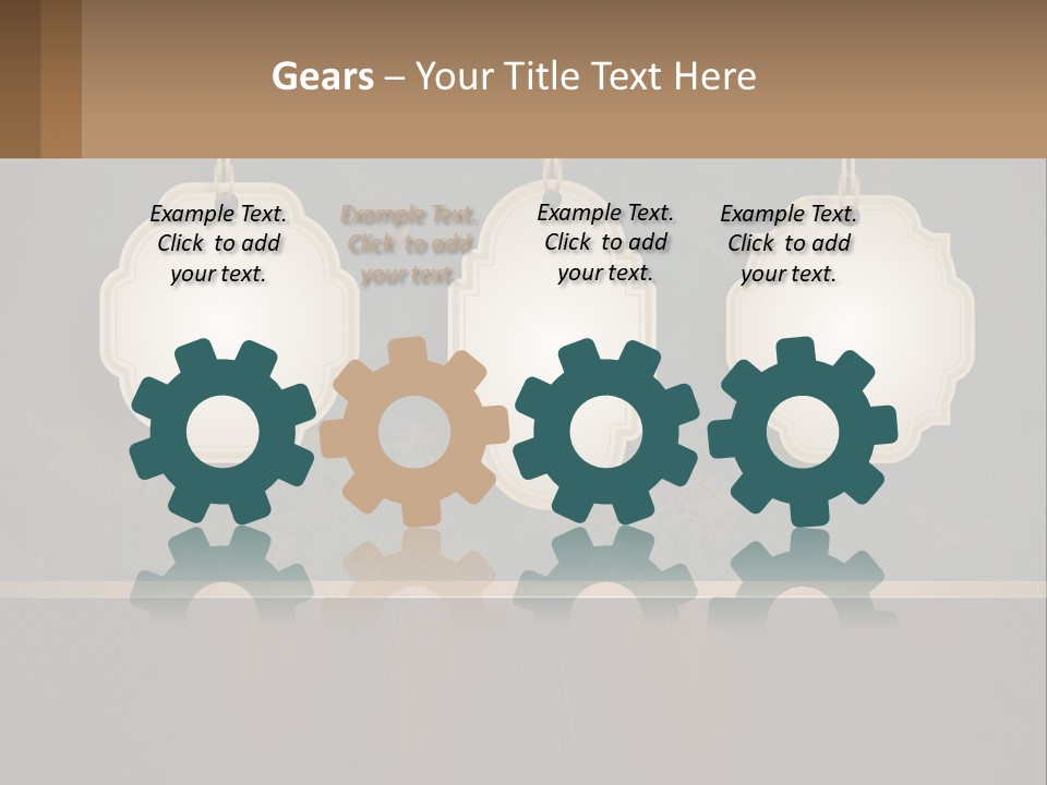 A Set Of Three Hanging Tags On A Wall PowerPoint Template