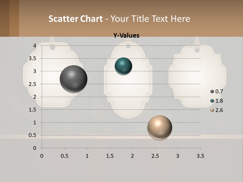 A Set Of Three Hanging Tags On A Wall PowerPoint Template