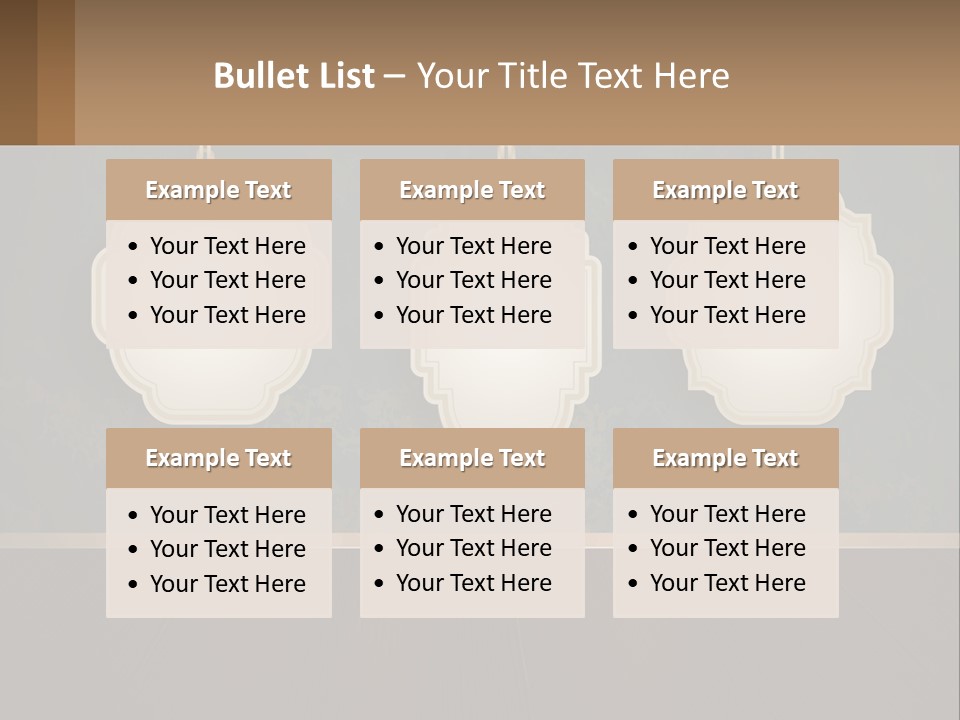 A Set Of Three Hanging Tags On A Wall PowerPoint Template