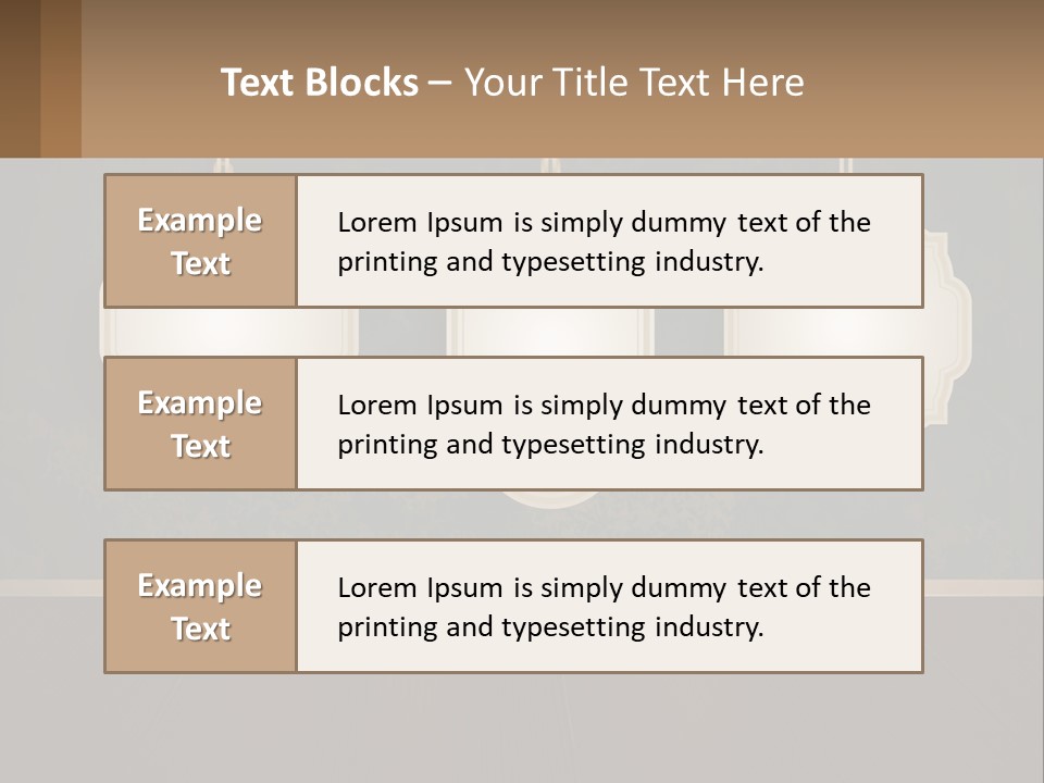 A Set Of Three Hanging Tags On A Wall PowerPoint Template