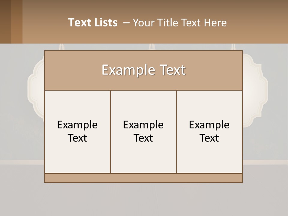 A Set Of Three Hanging Tags On A Wall PowerPoint Template