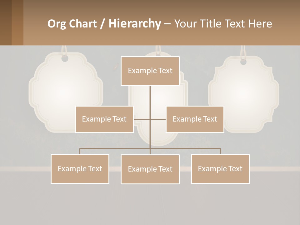 A Set Of Three Hanging Tags On A Wall PowerPoint Template