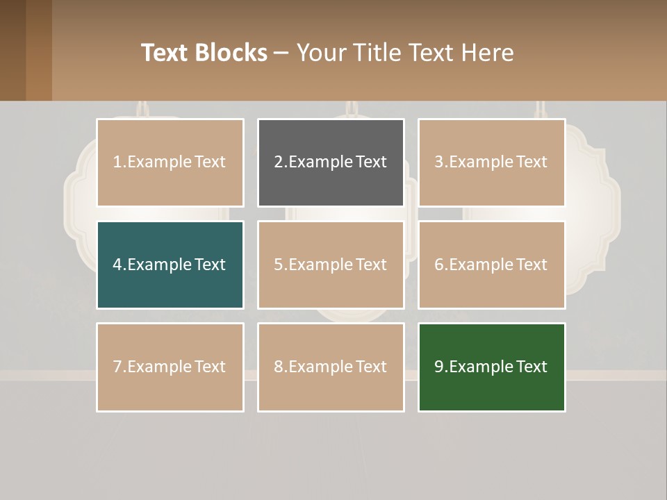 A Set Of Three Hanging Tags On A Wall PowerPoint Template