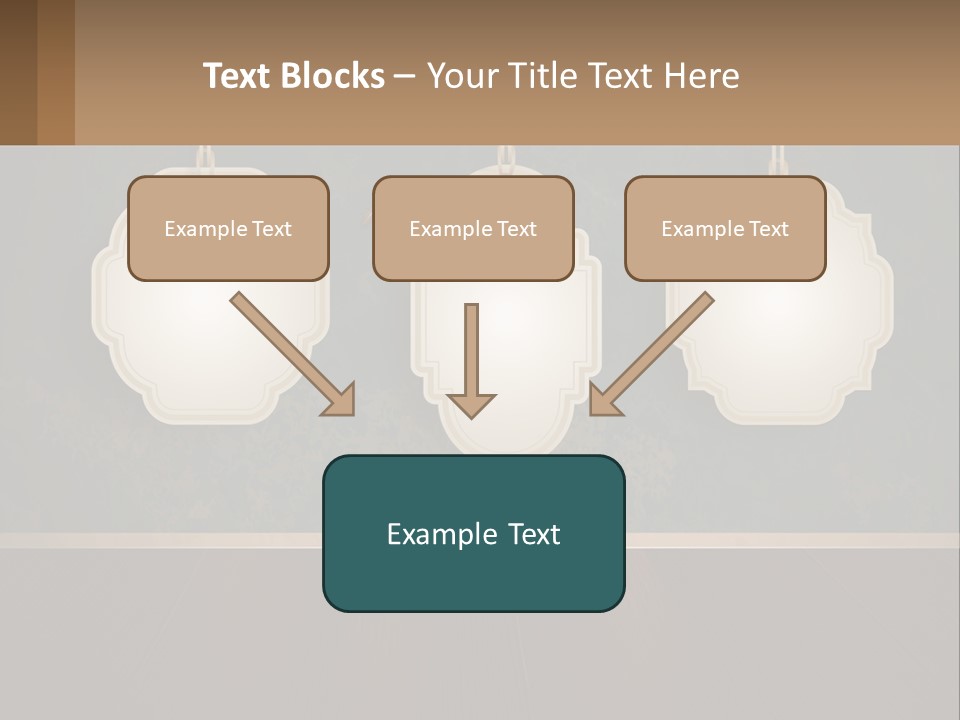 A Set Of Three Hanging Tags On A Wall PowerPoint Template