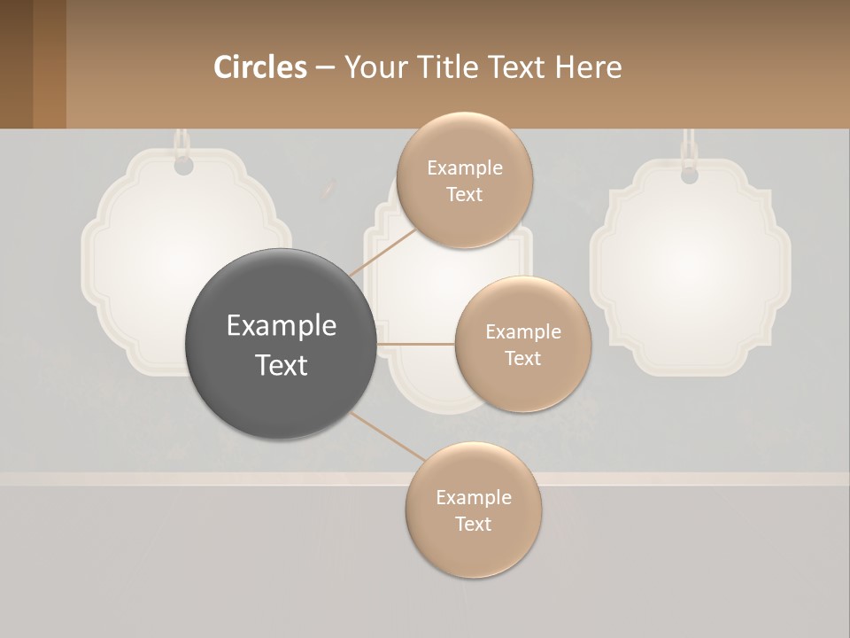 A Set Of Three Hanging Tags On A Wall PowerPoint Template