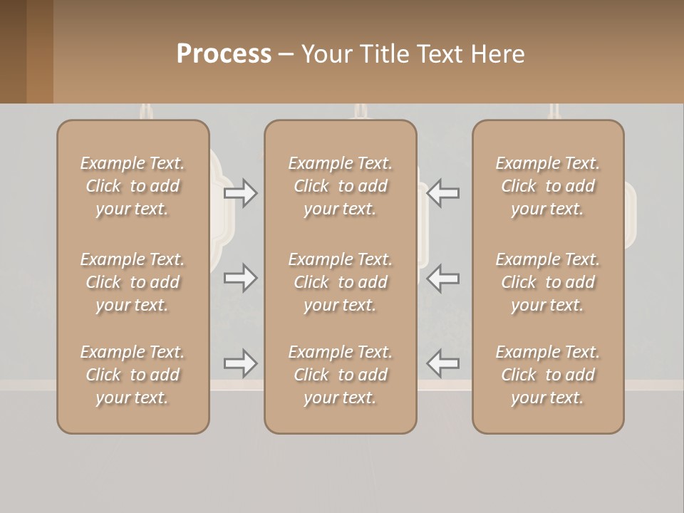 A Set Of Three Hanging Tags On A Wall PowerPoint Template