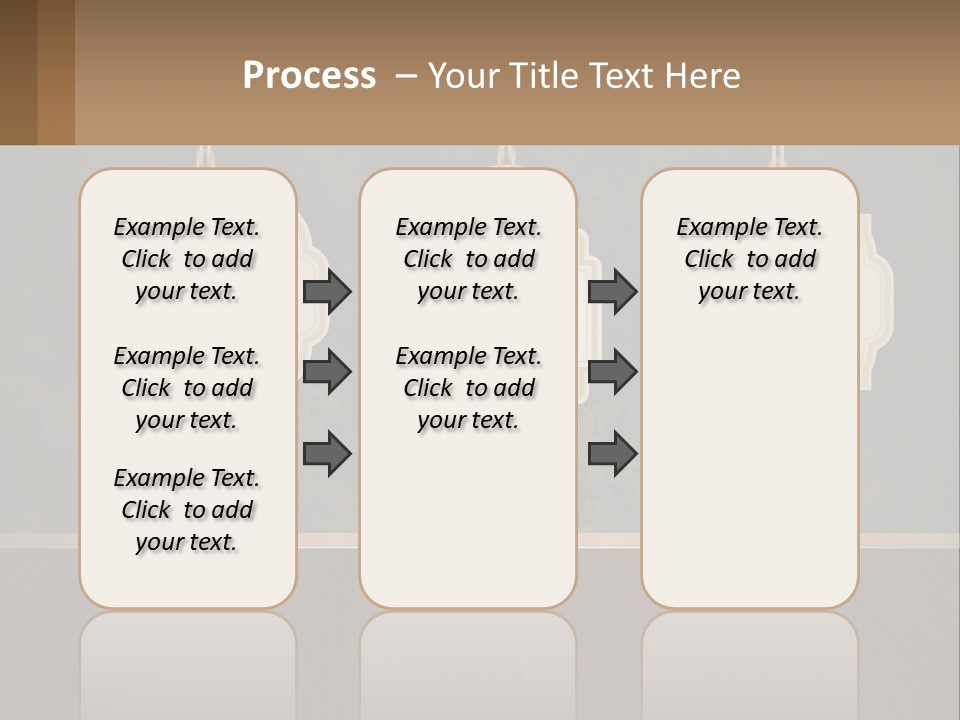 A Set Of Three Hanging Tags On A Wall PowerPoint Template