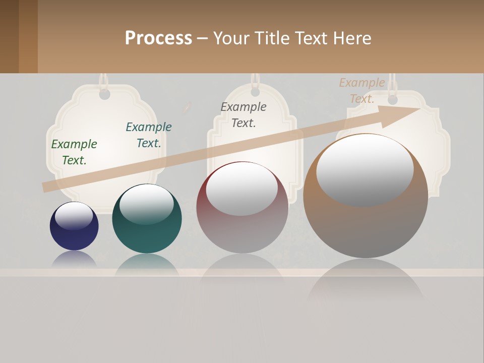 A Set Of Three Hanging Tags On A Wall PowerPoint Template