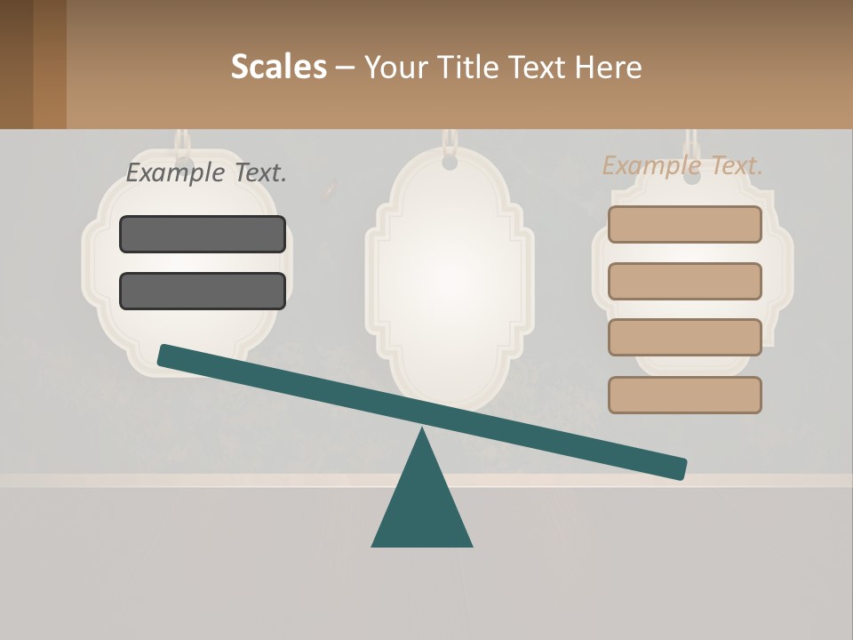 A Set Of Three Hanging Tags On A Wall PowerPoint Template