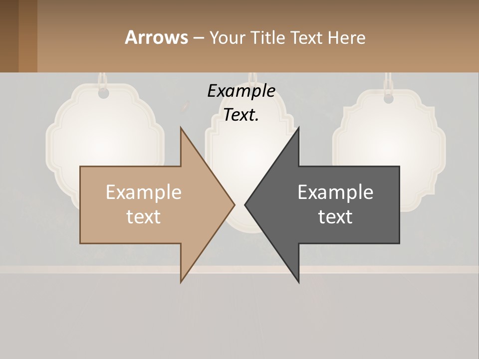 A Set Of Three Hanging Tags On A Wall PowerPoint Template