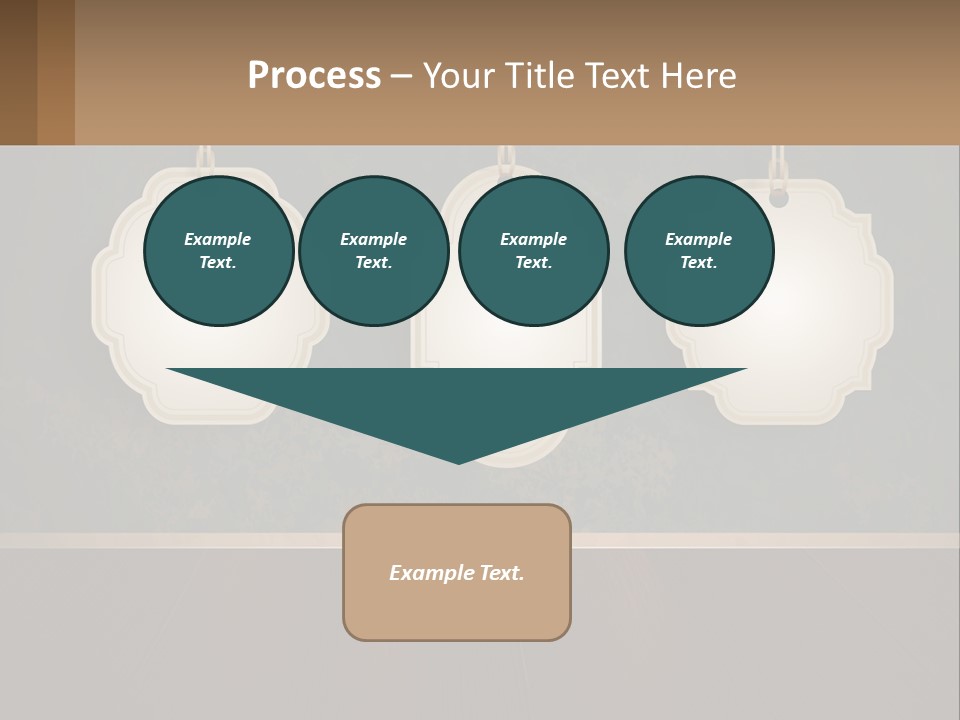 A Set Of Three Hanging Tags On A Wall PowerPoint Template