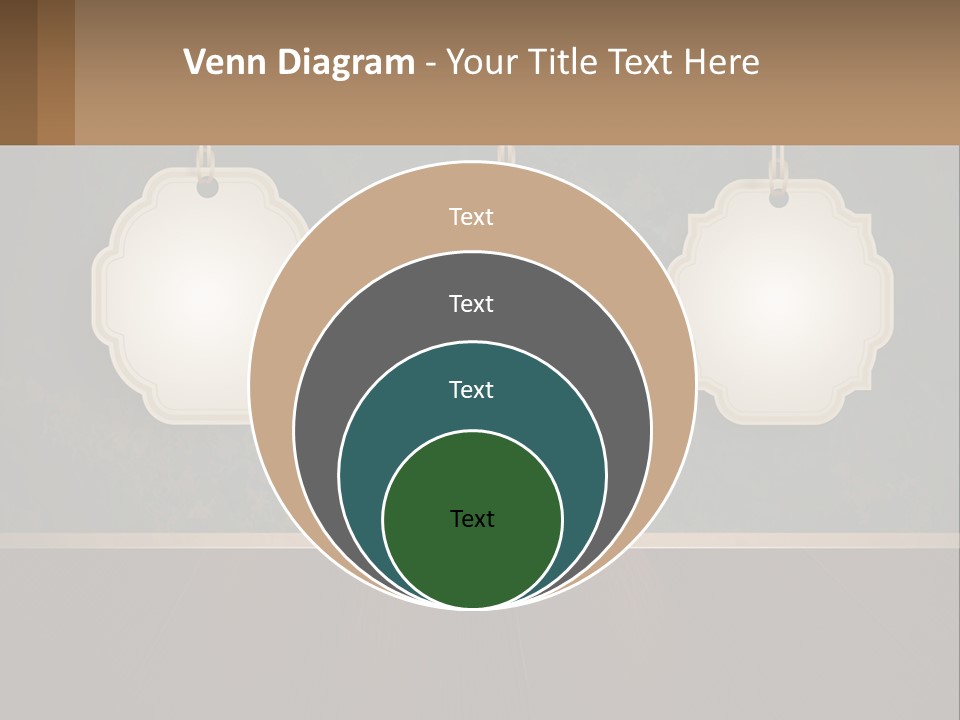A Set Of Three Hanging Tags On A Wall PowerPoint Template