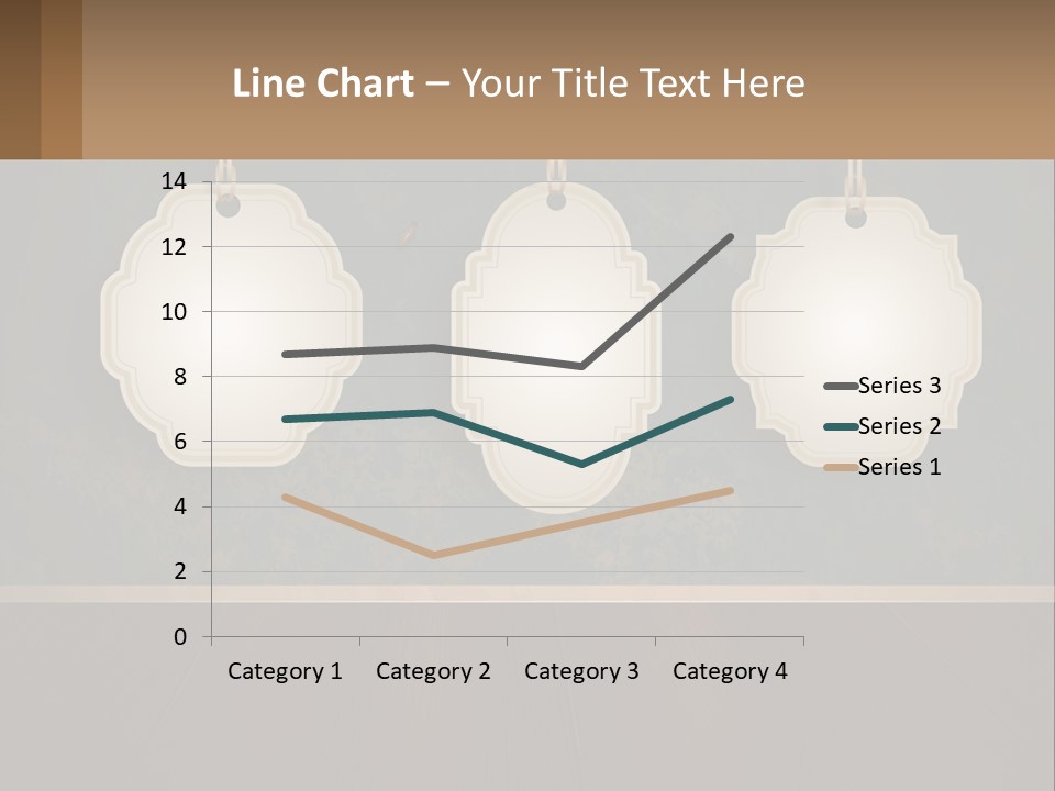 A Set Of Three Hanging Tags On A Wall PowerPoint Template