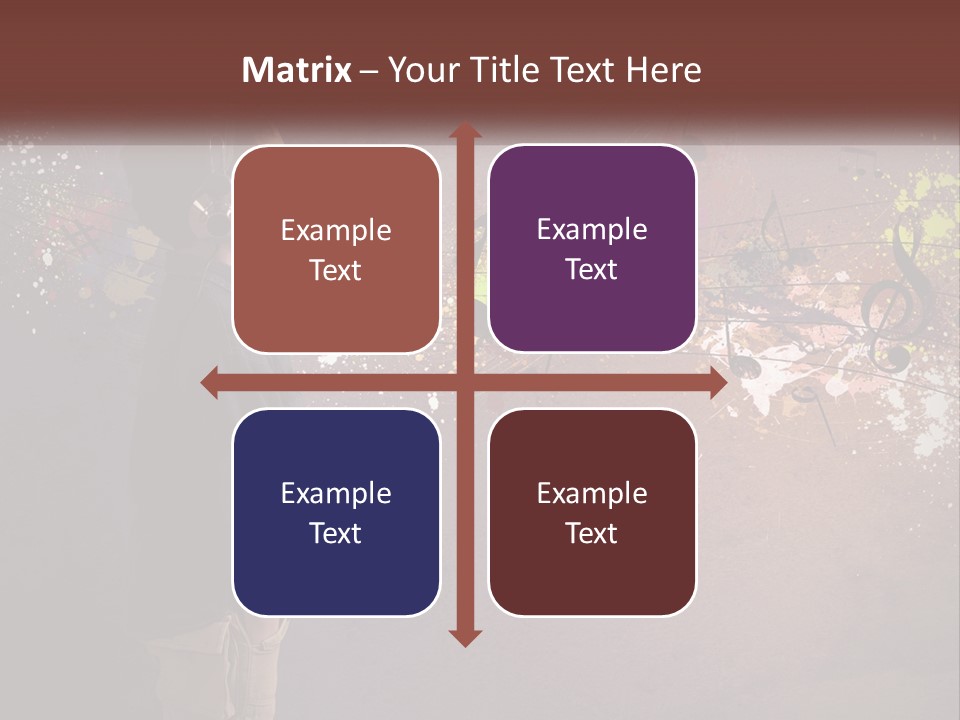 A Young Boy Listening To Music With Headphones On PowerPoint Template