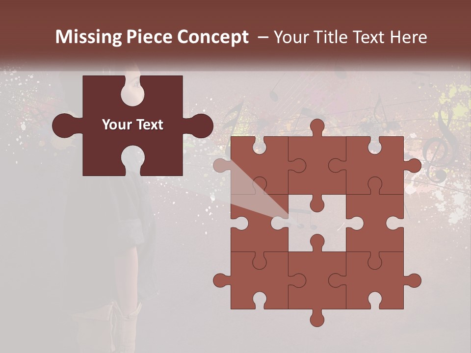 A Young Boy Listening To Music With Headphones On PowerPoint Template