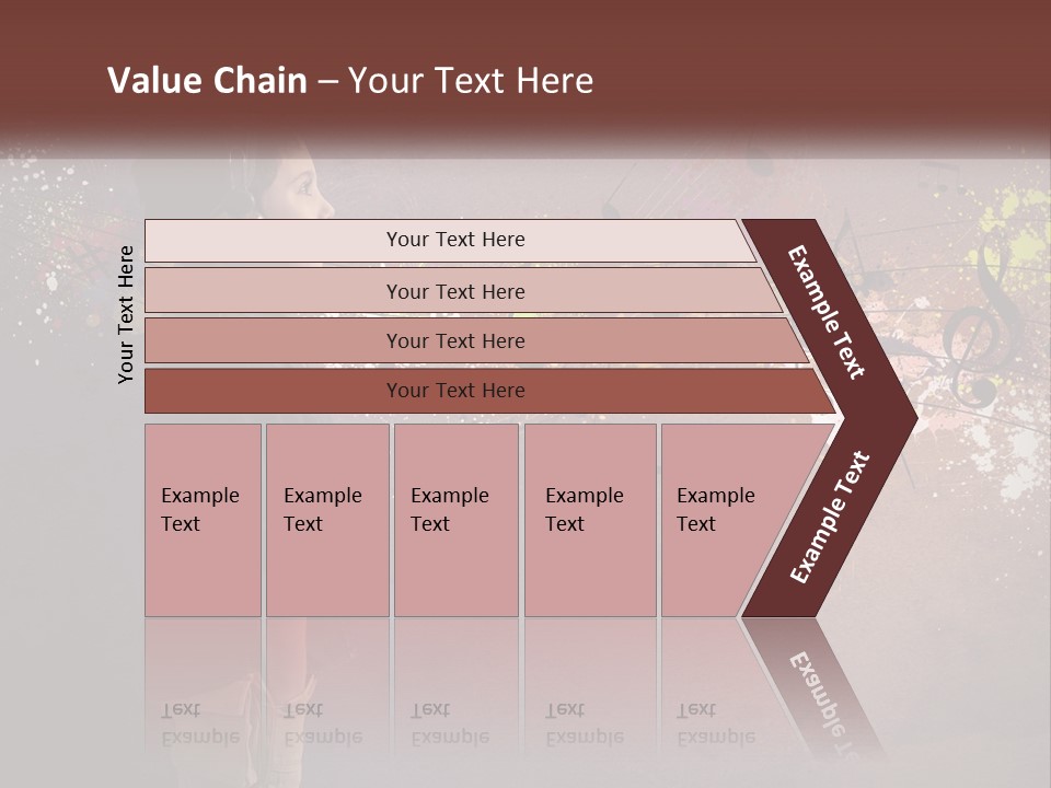 A Young Boy Listening To Music With Headphones On PowerPoint Template