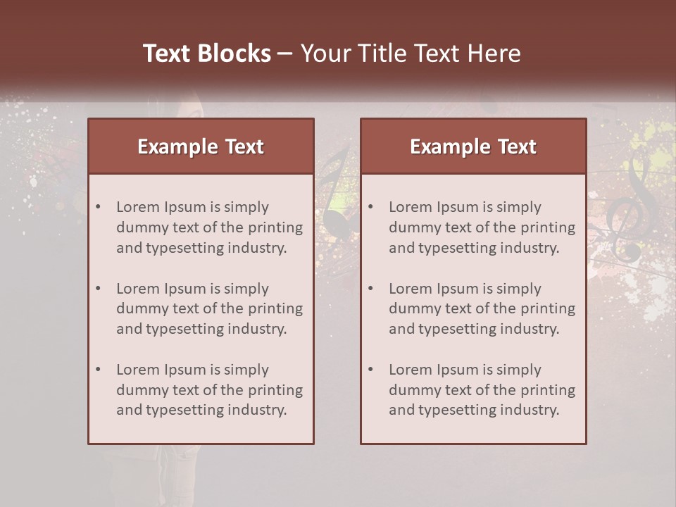 A Young Boy Listening To Music With Headphones On PowerPoint Template