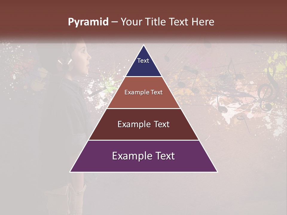 A Young Boy Listening To Music With Headphones On PowerPoint Template