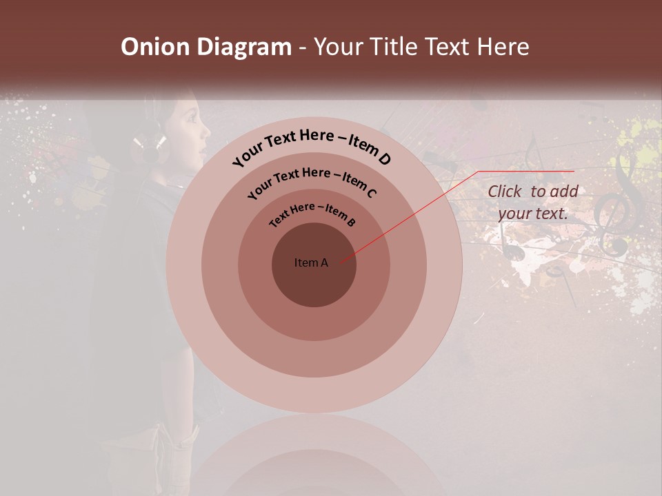 A Young Boy Listening To Music With Headphones On PowerPoint Template