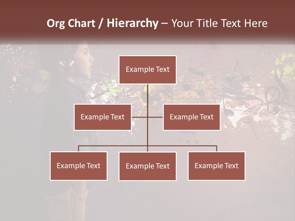 A Young Boy Listening To Music With Headphones On PowerPoint Template