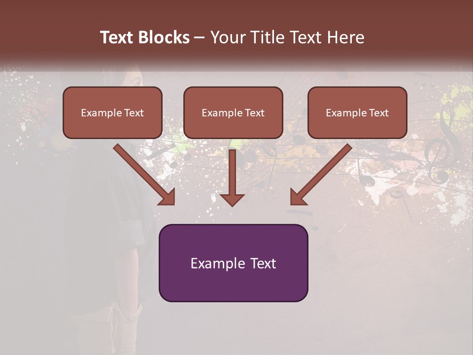 A Young Boy Listening To Music With Headphones On PowerPoint Template