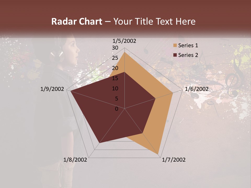 A Young Boy Listening To Music With Headphones On PowerPoint Template