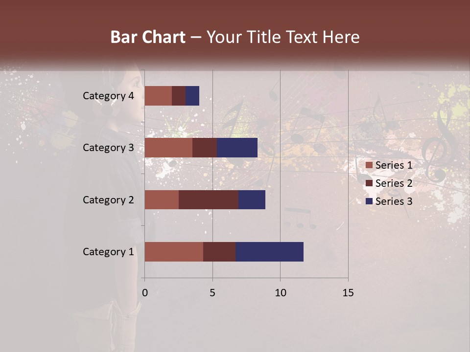 A Young Boy Listening To Music With Headphones On PowerPoint Template