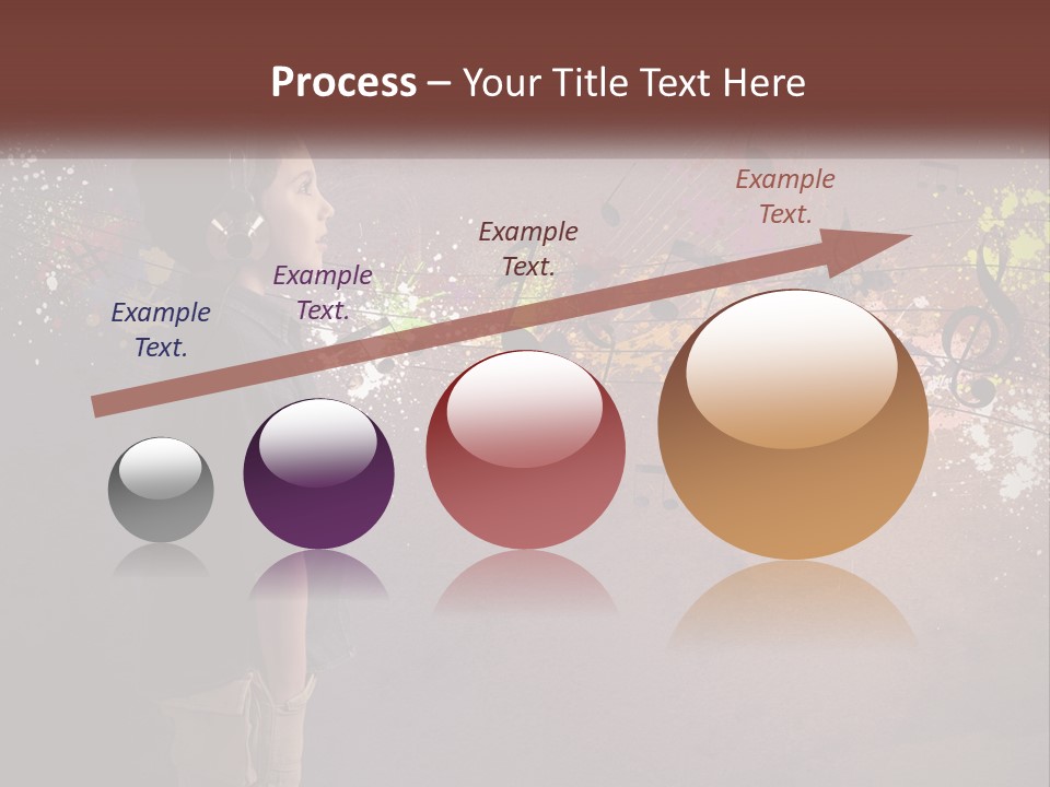 A Young Boy Listening To Music With Headphones On PowerPoint Template