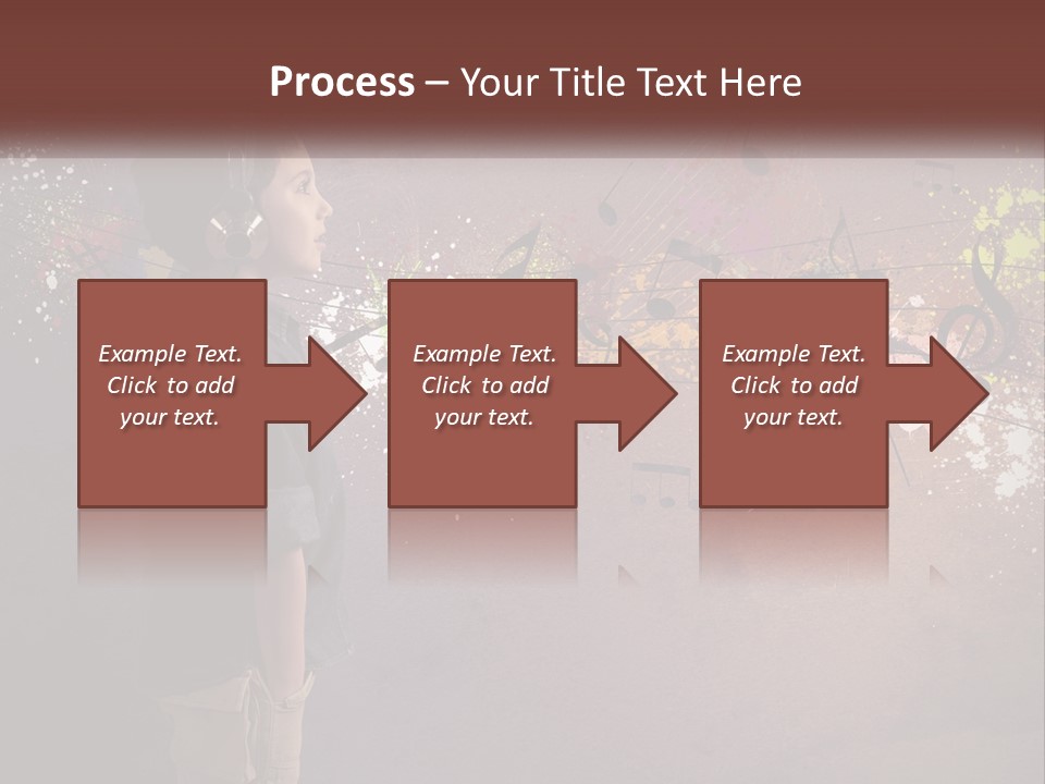 A Young Boy Listening To Music With Headphones On PowerPoint Template