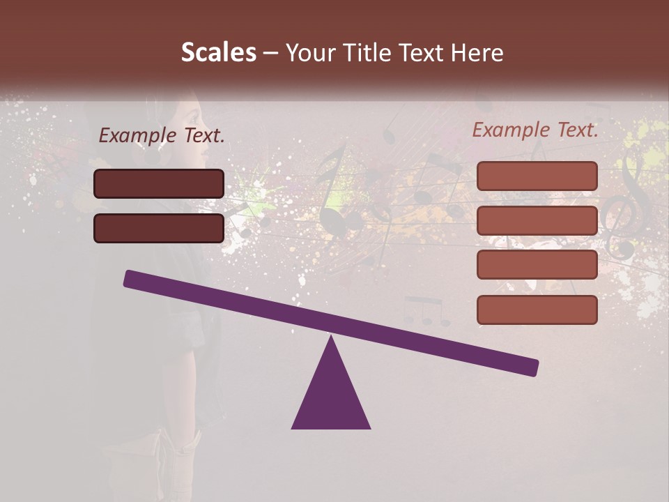 A Young Boy Listening To Music With Headphones On PowerPoint Template