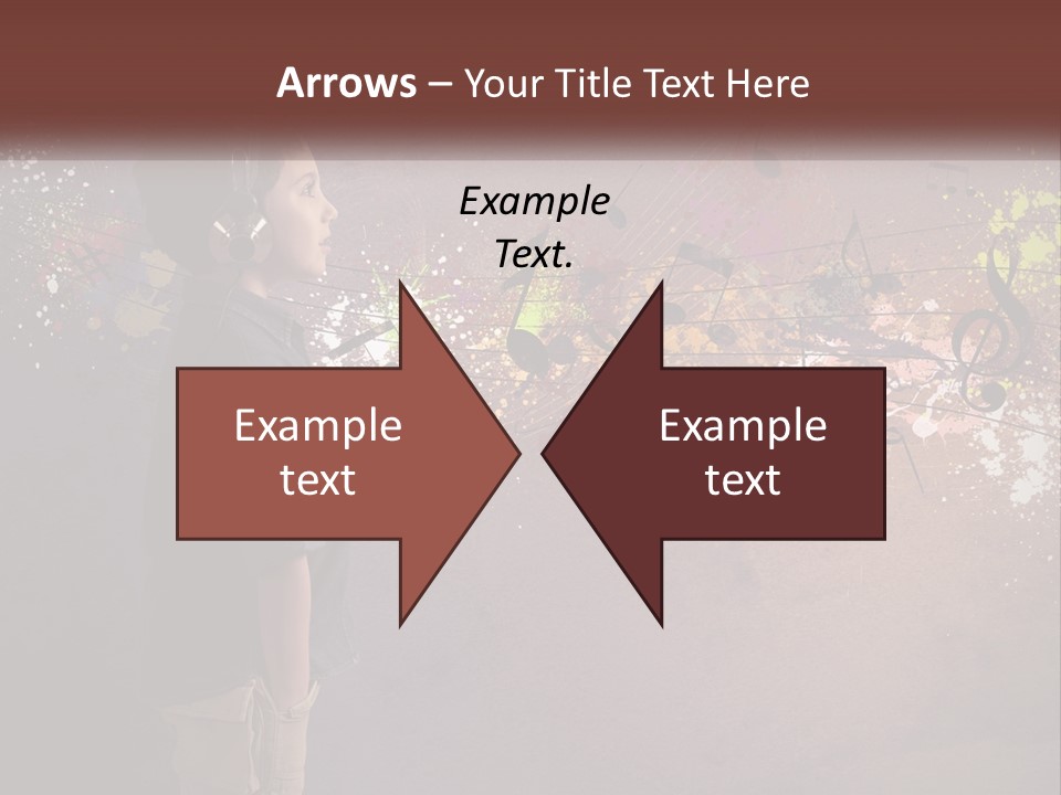 A Young Boy Listening To Music With Headphones On PowerPoint Template