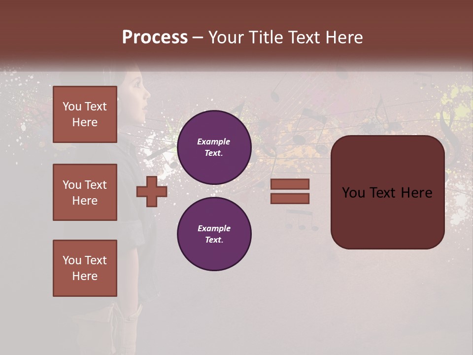 A Young Boy Listening To Music With Headphones On PowerPoint Template
