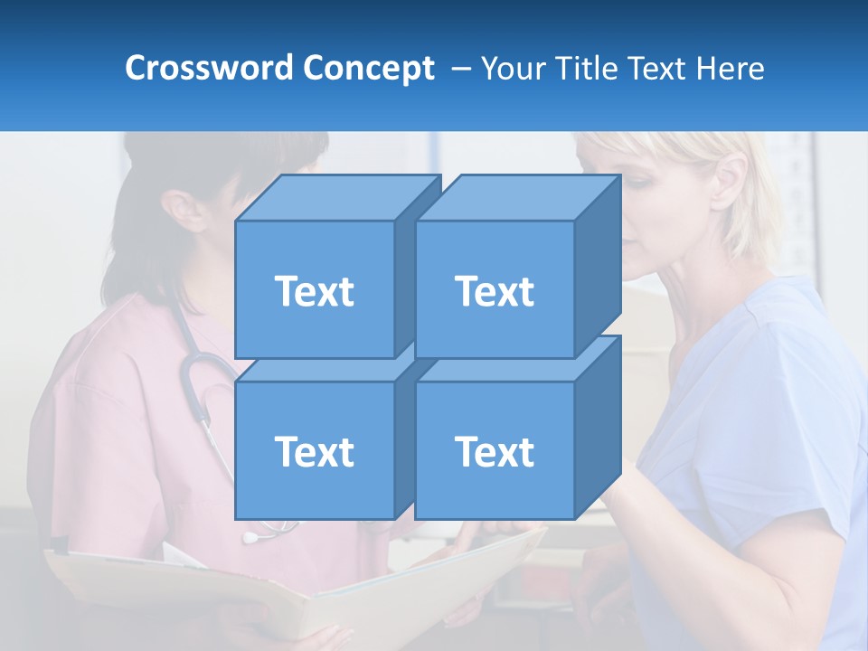A Nurse And A Nurse Looking At A Clipboard PowerPoint Template