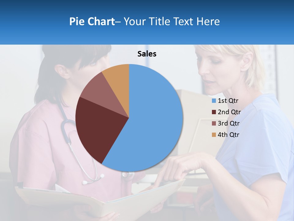 A Nurse And A Nurse Looking At A Clipboard PowerPoint Template