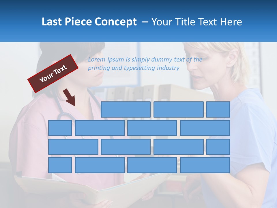 A Nurse And A Nurse Looking At A Clipboard PowerPoint Template